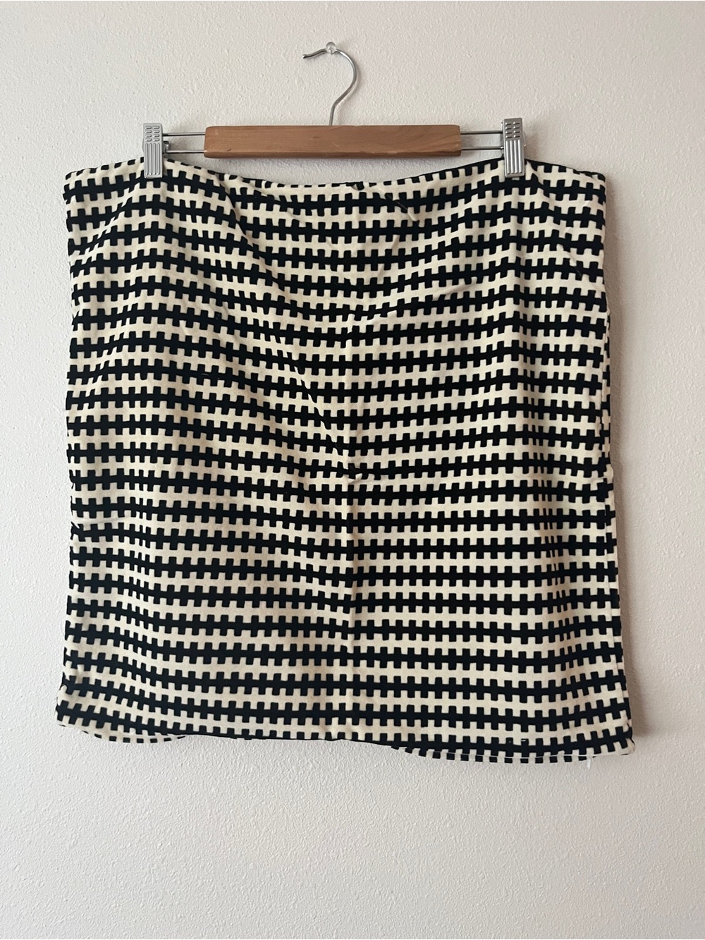 IKEA Zip Pillowcase Throw Pillow Square White with Black Lines